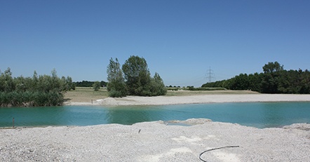 Wasserflche am Hollerner See vereinigt