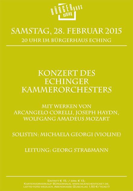 Violinkonzert C-Dur mit dem Echinger Kammerorchester